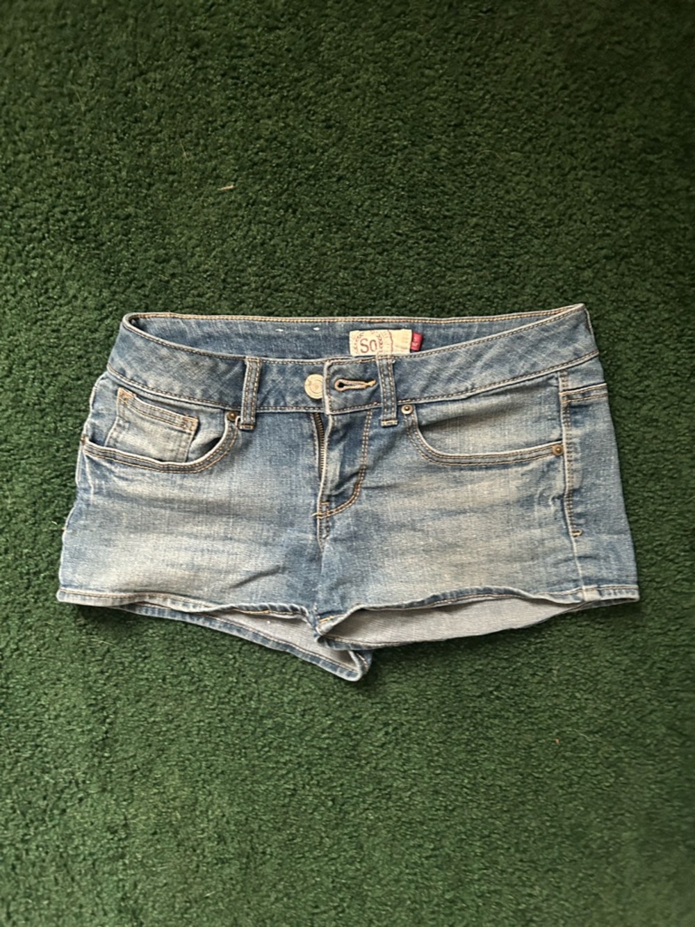 SO Light Blue Denim  Short Shorts